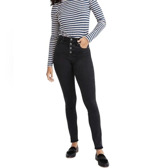 Madewell 10" High Rise Skinny Jeans Button through edition 27 - Picture 2 of 11